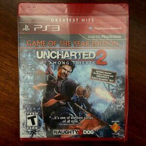 NEW-PS3 Uncharted 2: Among Thieves.‎ PlayStation 3, 2009 Greatest Hits w/ Manual